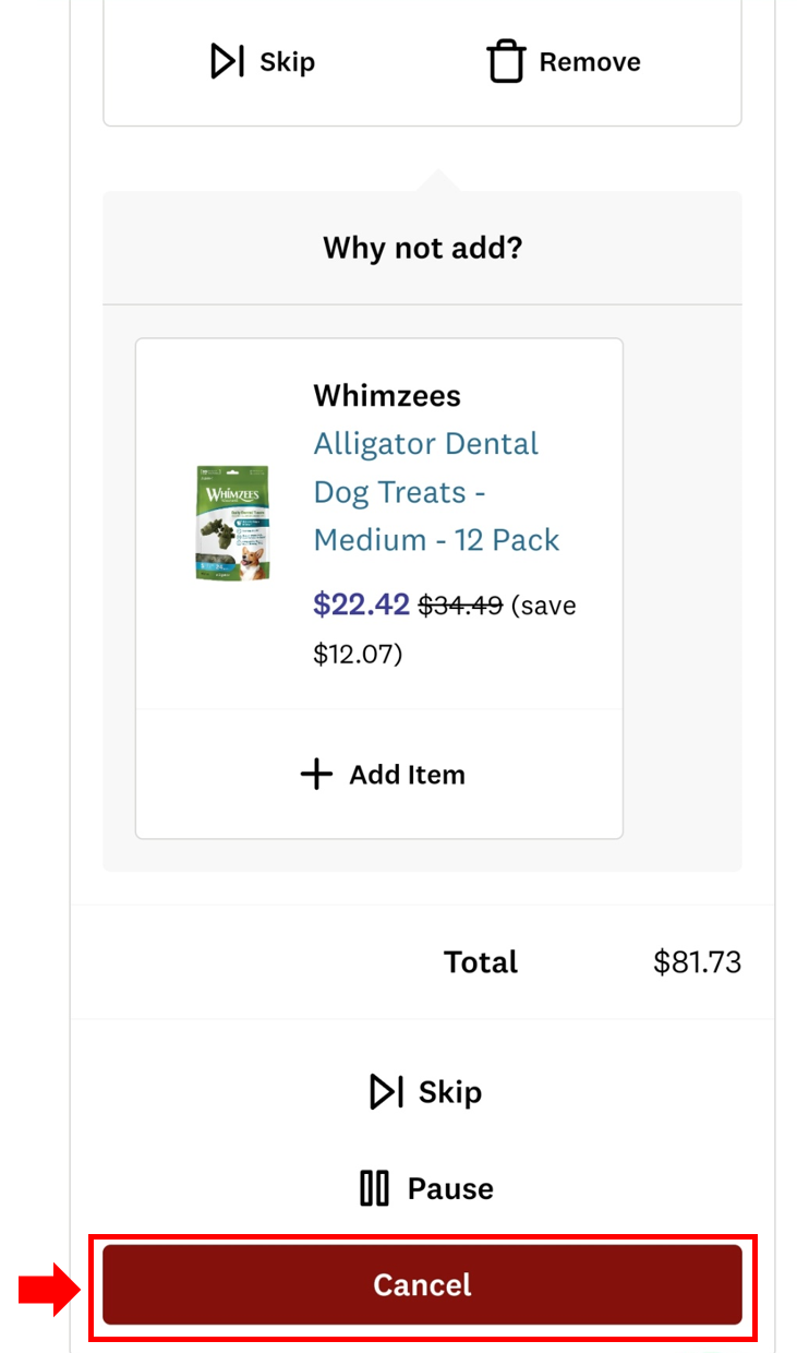 How do I cancel my Autodeliver? petdirect.co.nz